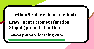 You are currently viewing python 3 get user input-raw_input ( ) function input ( prompt ) function