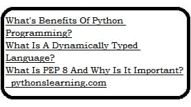 You are currently viewing What’s benefits of Python programming?