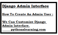 Read more about the article django admin interface Django tutorials point