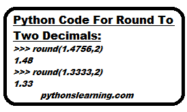 Read more about the article python code for round to two decimals