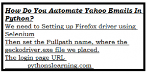Read more about the article How do you automate Yahoo emails in python?