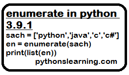 enumerate in python