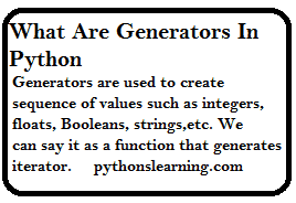 Read more about the article generators in python geeks for geeks