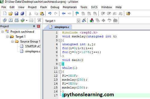 how to write and run embedded c program in keil software - pythonslearning