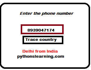 Create phone number tracker app using python