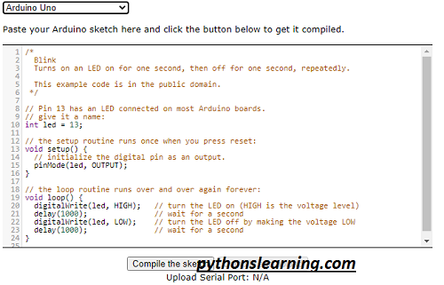Read more about the article which is free online ide / compiler / Simulator for arduino