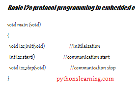 Basic i2c protocol programming in embedded c