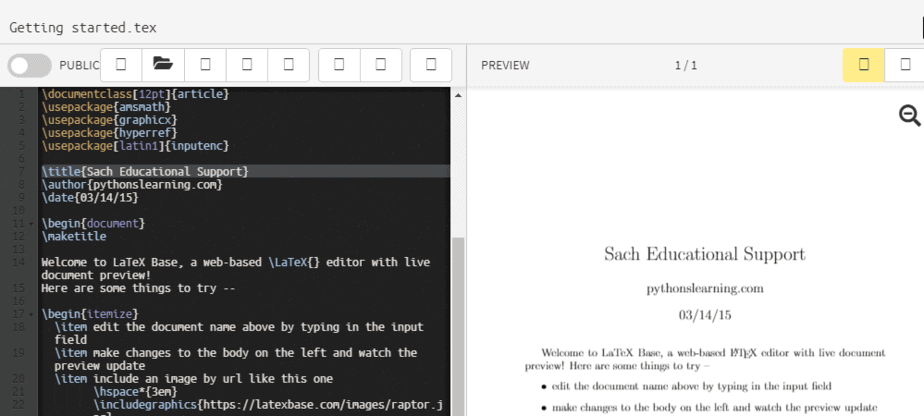 which is free online compiler / editor for Latex