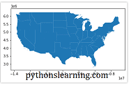 How to plot US map using python