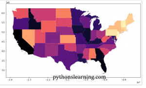 plot us population density on map python