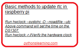Basic methods to update RTC
